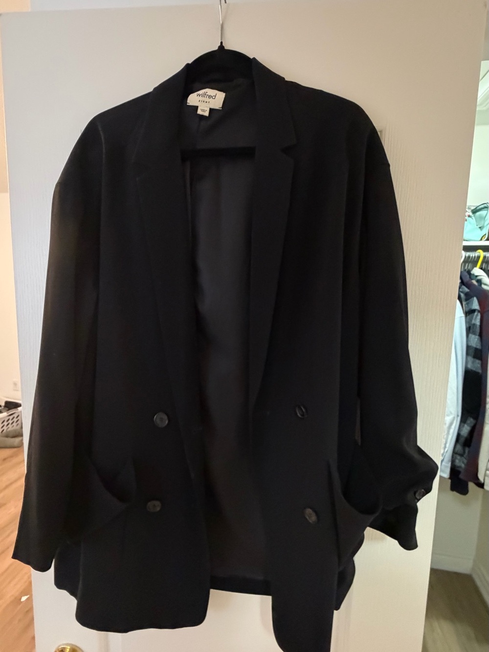 Wilfred Black Double-Breasted Blazer OVERSIZED